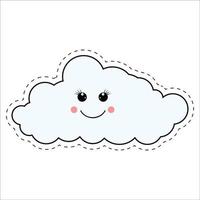 schattig wolk tekenfilm illustratie grafisch vector