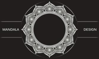 kader met ornament. mandala ontwerp met achtergrond. vector