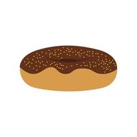 illustratie van chocola donut met pinda hagelslag. vector illustratie voor voedsel inhoud en infografisch.