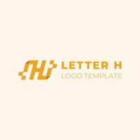 digitaal h brief logo ontwerp vector