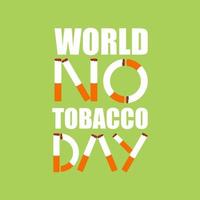 illustratie van wereld Nee tabak dag vector illustratie
