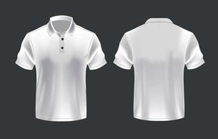 gemakkelijk 3d wit polo overhemd sjabloon vector