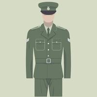 leger veteraan vervelend uniform vector