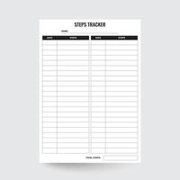 stappen tracker, wandelen tracker, dagelijks stap tracker, stappen wekelijks, hardlopen volger, stap planner, schat stappen, stap tellen, activiteit tracker, wandelen logboek, 30 dag Gezondheid keeper vector