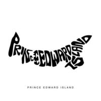 prins edward eiland kaart kunst. prins edward eiland typografie. vector