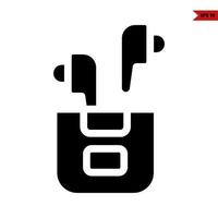 hoofdtelefoon glyph-pictogram vector