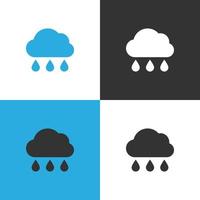 wolk regen icoon. reeks van vier wolk regen icoon Aan verschillend achtergronden. vector illustratie.