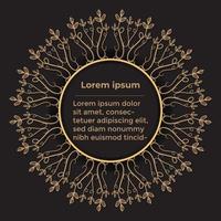 luxe mandala achtergrond met gouden arabesk Islamitisch patroon, sier- achtergrond, bruiloft kaart, Hoes vector