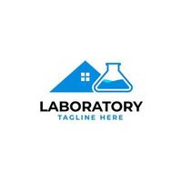 vector laboratorium huis logo ontwerp illustratie idee