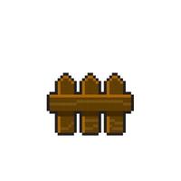 houten hek in pixel kunst stijl vector