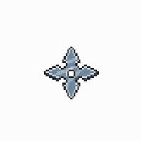 shuriken in pixel kunst stijl vector