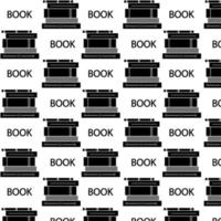 horizontaal stack van zwart boeken gebonden met een boog naadloos patroon. concept van aan het leren. boek eerlijk, lezing club, wereld boek dag concept. vector illustratie