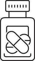 lijn pictogram voor medicatie vector