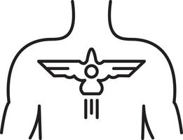 lijn pictogram voor tattoo body art vector