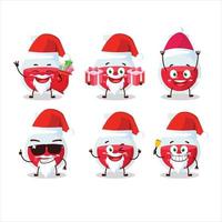 de kerstman claus emoticons met rood toverdrank tekenfilm karakter vector