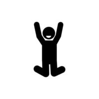 gelukkig en dansen stok figuur pictogram illustratie vector