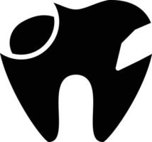 gebroken tand vector icoon stijl