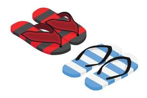 isometrische slippers icoon vector