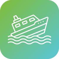 schip zinkend vector icoon stijl