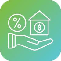 huis lening vector icoon stijl