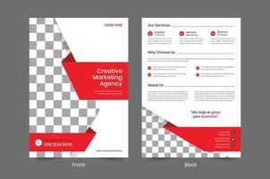 creatief zakelijke bedrijf folder sjabloon ontwerp. 2 zijdig brochure poster brochure vector illustrator. voor marketing, Promotie, bedrijf voorstel, reclame maken, jaar- rapport, boek omslag, onderwijs