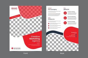 creatief modern bedrijf tweezijdig folder, boekje, brochure Hoes vector ontwerp sjabloon.