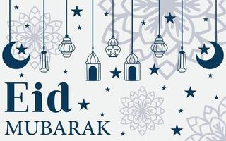 Islamitisch eid festival groet kaart achtergrond vector