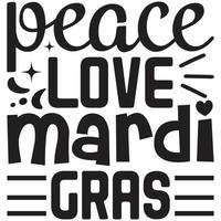 vrede liefde mardi gras vector