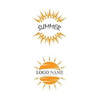 zon vector illustratie pictogram logo sjabloon ontwerpset