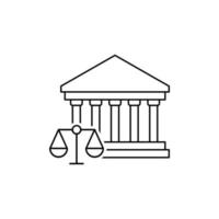 rechtbank icoon vector . gerechtigheid illustratie teken . wet symbool of logo.