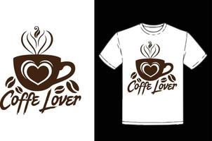 koffie en Op maat t-shirt ontwerp vector