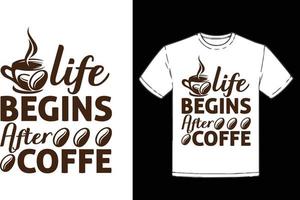 koffie en Op maat t-shirt ontwerp vector