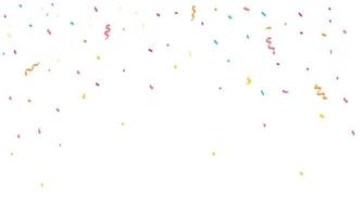 felicitatie- achtergrond met gekleurde confetti en serpentijn. vector illustratie