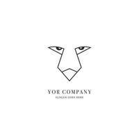 jaguar ogen logo schets voor bedrijf identiteit vector