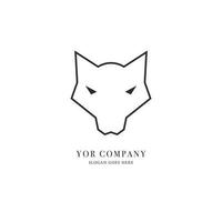 hoofd wolf logo voor bedrijf identiteit vector