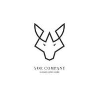hoofd wolf logo voor bedrijf identiteit vector