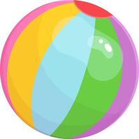 helder vector illustratie rubber gestreept bal, veelkleurig bal, kinderen speelgoed-