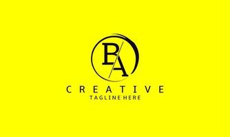 modern creatief ba logo ontwerp en sjabloon. b een icoon initialen gebaseerd monogram en brieven in vector