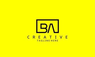 modern creatief ba logo ontwerp en sjabloon. b een icoon initialen gebaseerd monogram en brieven in vector