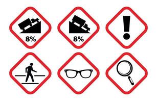 set teken informatie symbool jonit veiligheid in vector eps10