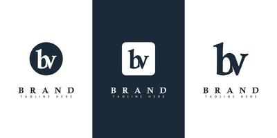 modern en gemakkelijk kleine letters bv brief logo, geschikt voor ieder bedrijf met bv of vb initialen. vector