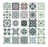 vintage tegels Portugese patronen antiek naadloos ontwerp in vectorillustratie vector