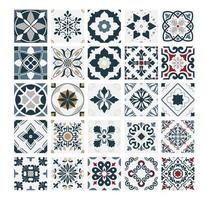 vintage tegels Portugese patronen antiek naadloos ontwerp in vectorillustratie vector