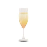 een glas champagne geïsoleerd op een witte achtergrond voor uw creativiteit vector