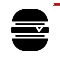 hamburger glyph icoon vector