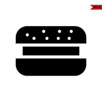 hamburger glyph icoon vector