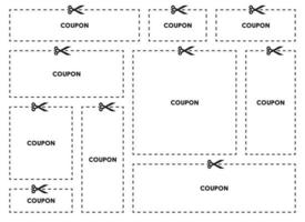 schaar dat besnoeiing coupon vector verzameling geïsoleerd Aan wit