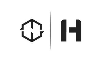 eerste h monogram logo vector