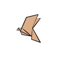 havik gekleurde origami stijl vector icoon