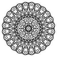 mandala met ornamenten. mandala voor het kleuren van de fotoboekpagina. vector